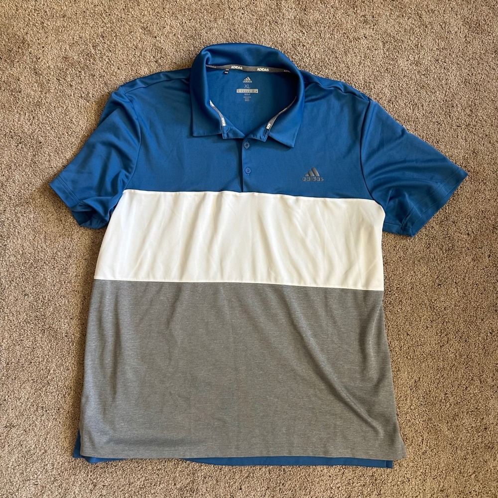 Adidas Golf‎ Polo Shirt Color Block Athletic Training XL